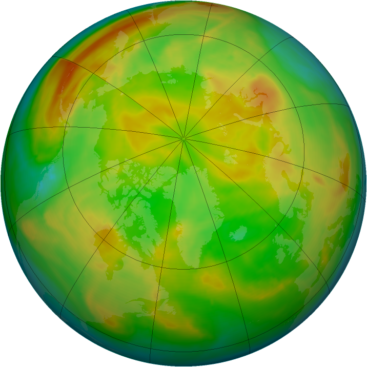 Arctic ozone map for 12 May 2008